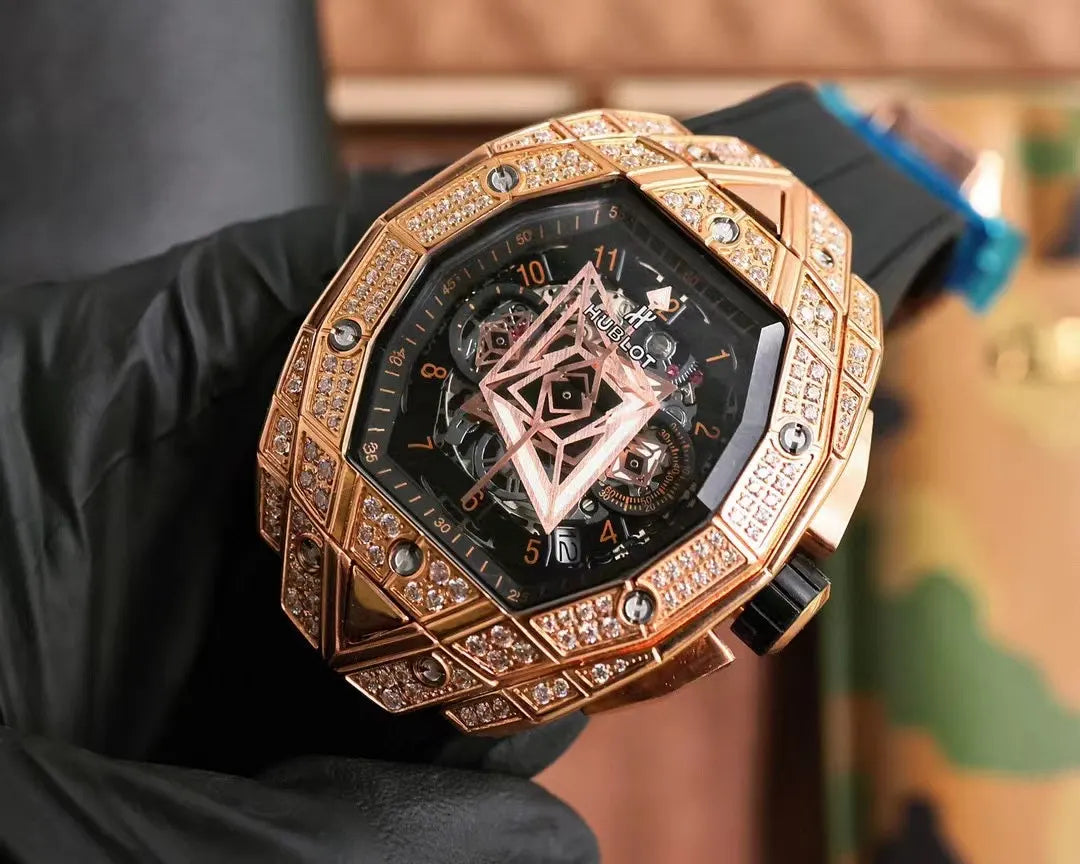 Hublot Rose Gold Diamond - Hình 7