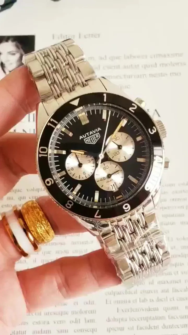 Heuer Autavia Black Dial Chronograph