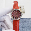 Tissot Red Leather Burgundy Dial