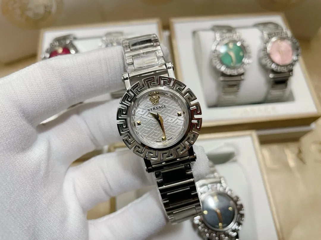 Versace Greca Silver Watch