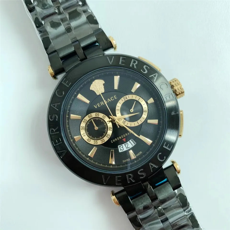 Versace Black Gold Chronograph - Hình 3
