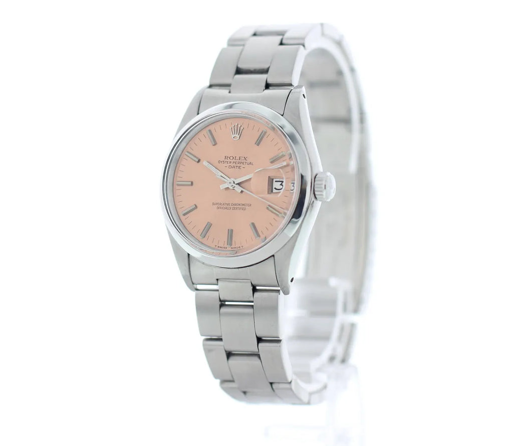oyster Rolex Salmon Dial Watch - Hình 2